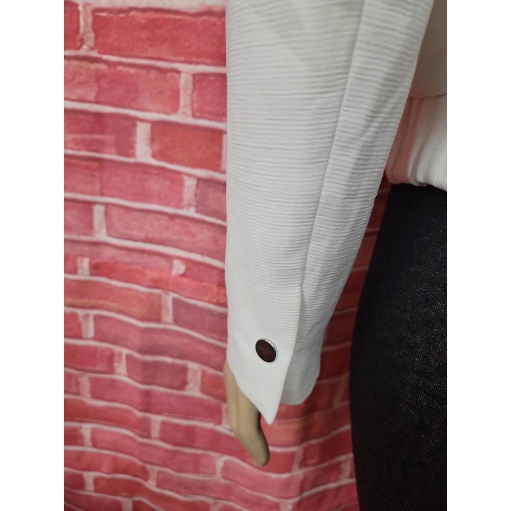 Zara Basic Collection Snap Button Ivory Texture W… - image 4